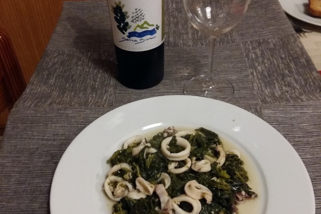 Calamari e broccoletti